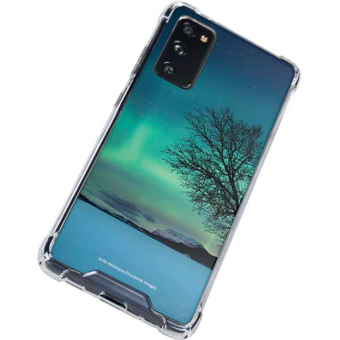StockTrek Aurora Borealis over a lake in Norway Galaxy S20 FE Clear Case